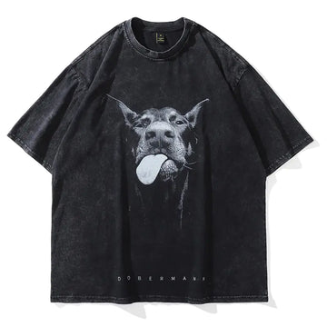 'DOBERMANN' Oversized Washed T-Shirt