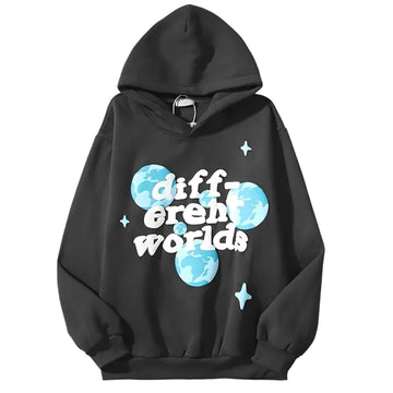 'DIFFERENT WORLDS' Oversized Hoodie